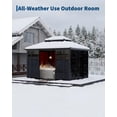 thumbnail image 5 of 10x12 ft Hardtop Gazebo Sunroom, Aluminum Enclosed Patio Solarium with Polycarbonate Sliding Doors & Double Roof for Deck, 5 of 7