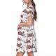 thumbnail image 2 of Balery Retro Train Vestidos sueltos de manga corta para mujer, vestidos de verano 2025, vestidos casuales de corte A con vuelo., 2 of 6