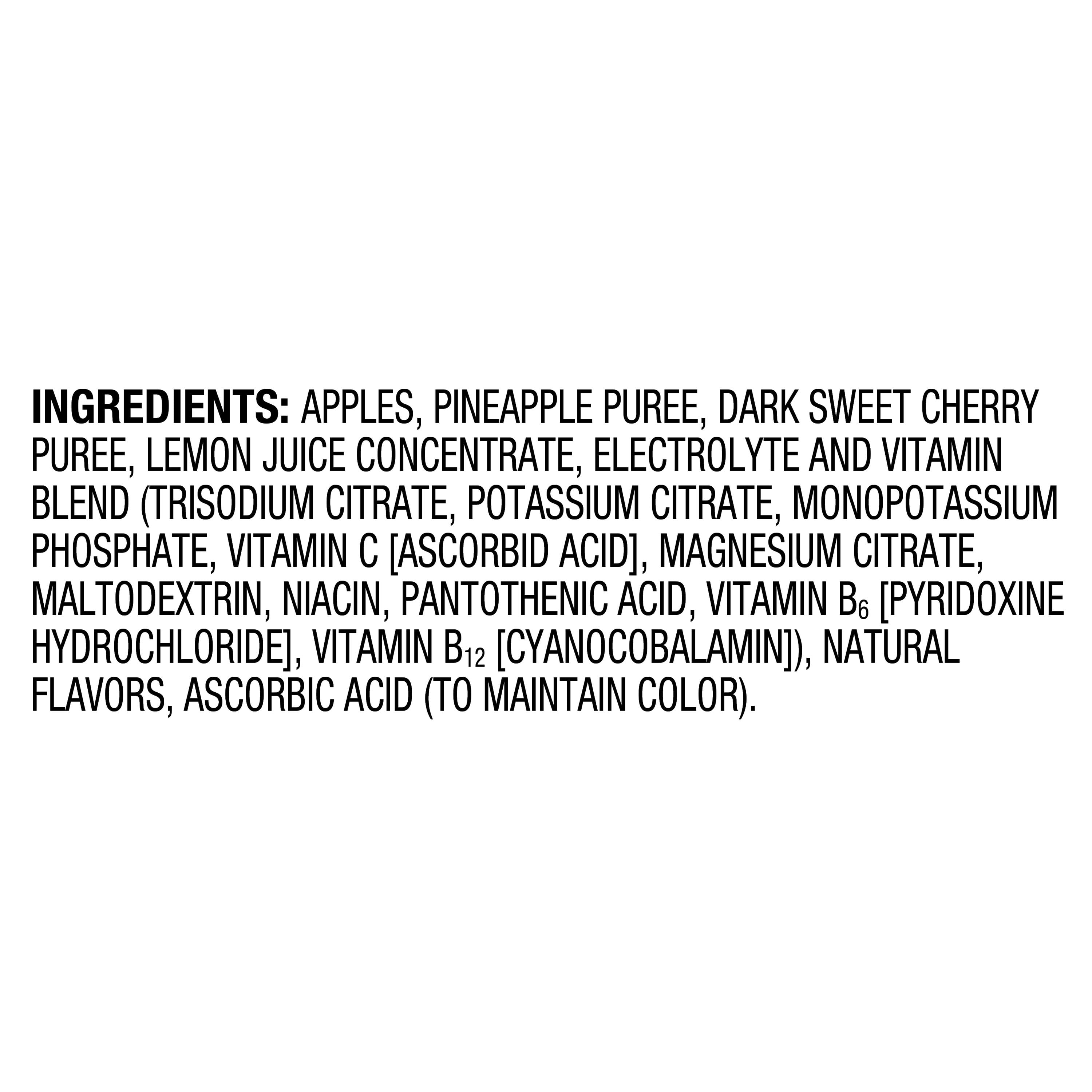 Great Value Sport Fruit Blend Applesauce with Electrolytes, Fruit Punch, 16.8 oz, 4 Count Carton