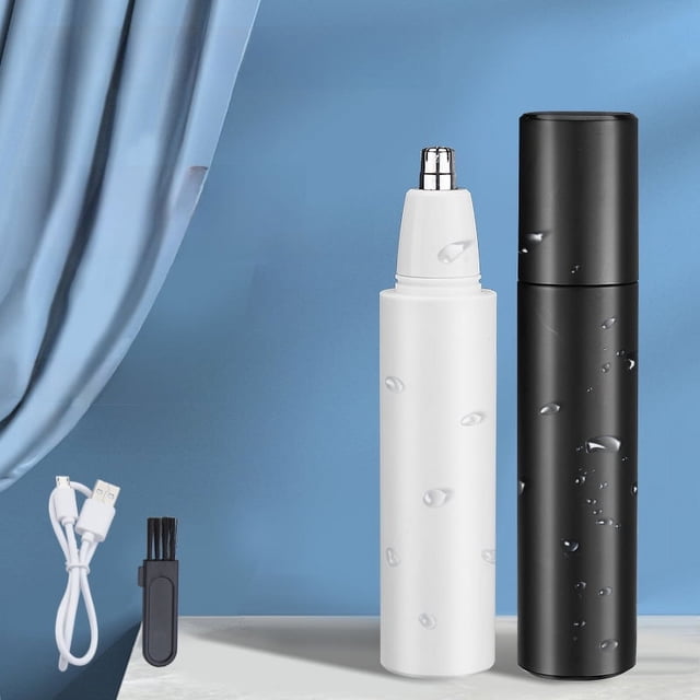 Recortador de vello de nariz y orejas pequeño unisex, recargable por USB, portátil, rápido, eléctrico