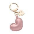 thumbnail image 2 of CxhicLuv Leather Heart Keychain, Alloy Pendant Accessory, Great for Bags, Keys, Gifts, Unique & Crafted, Valentine's Day, Suitable for Lovers, Friends, Pink, 2 of 3