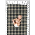 thumbnail image 6 of Sweet Jojo Designs Rustic Patch Blue and Tan Fitted Crib Sheet, 6 of 6