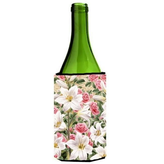 Lilies & Roses by Sarah Adams Wine Bottle Can cooler Hugger