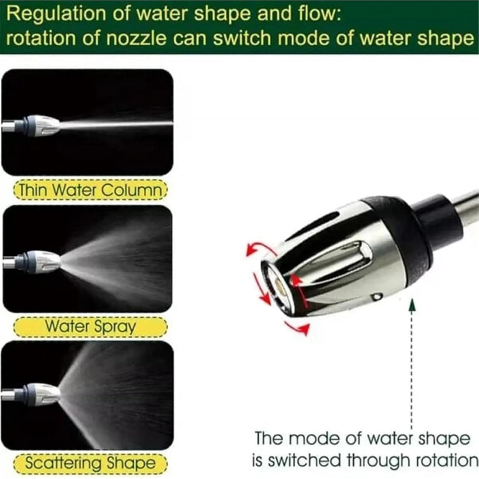 Pressure Washer - 15x More Powerful Than Hoses, Power Washer, quoxis Spray Nozzle, 360 °   Rotating for Three Spray Modes with Foam Pot, Effortless Dirt & Stain Removal