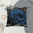 thumbnail image 2 of JEUXUS  Dark Blue Throw Pillow Covers for Couch  Flower Blue Pillows Decorative Throw Pillow Covers Bed Living Room Pillow Cases Farmhouse Pillow Covers for Spring Summer (Blue), 2 of 5