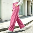 thumbnail image 3 of GERsome Women's Fleece Wide Leg Pants Drawstring Elastic Waist Lounge Sweatpants with Pockets Winter Casual Trousers Size 3XL, 3 of 6