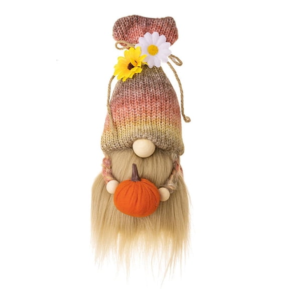 Rvaymup Thanksgiving Gnomes Decoration Handmade Pumpkin Tomtes Swedish Gnomes Tomtes Ornaments for Kitchen Tiered Tray Home