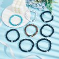 thumbnail image 2 of Pulseras Yin Yang de moda para hombres y mujeres, pulsera con dijes Taiji Yin Yang, pulseras de pareja con cuentas de turquesa blanca natural y negra, pulsera de amistad a distancia, joyería, 2 of 7