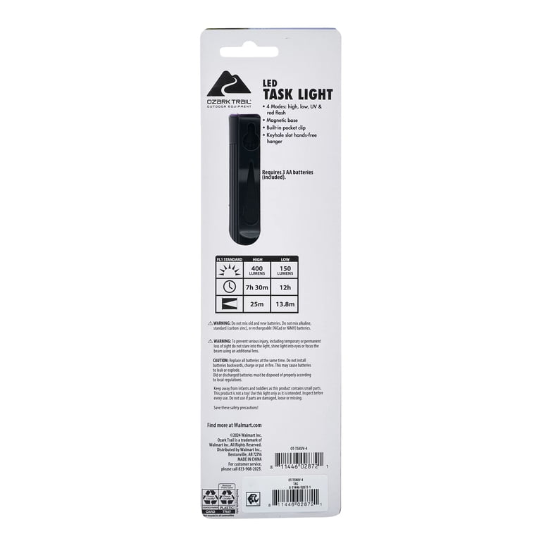 LED Flashlight with UV Light, 400 Lumens photo 5