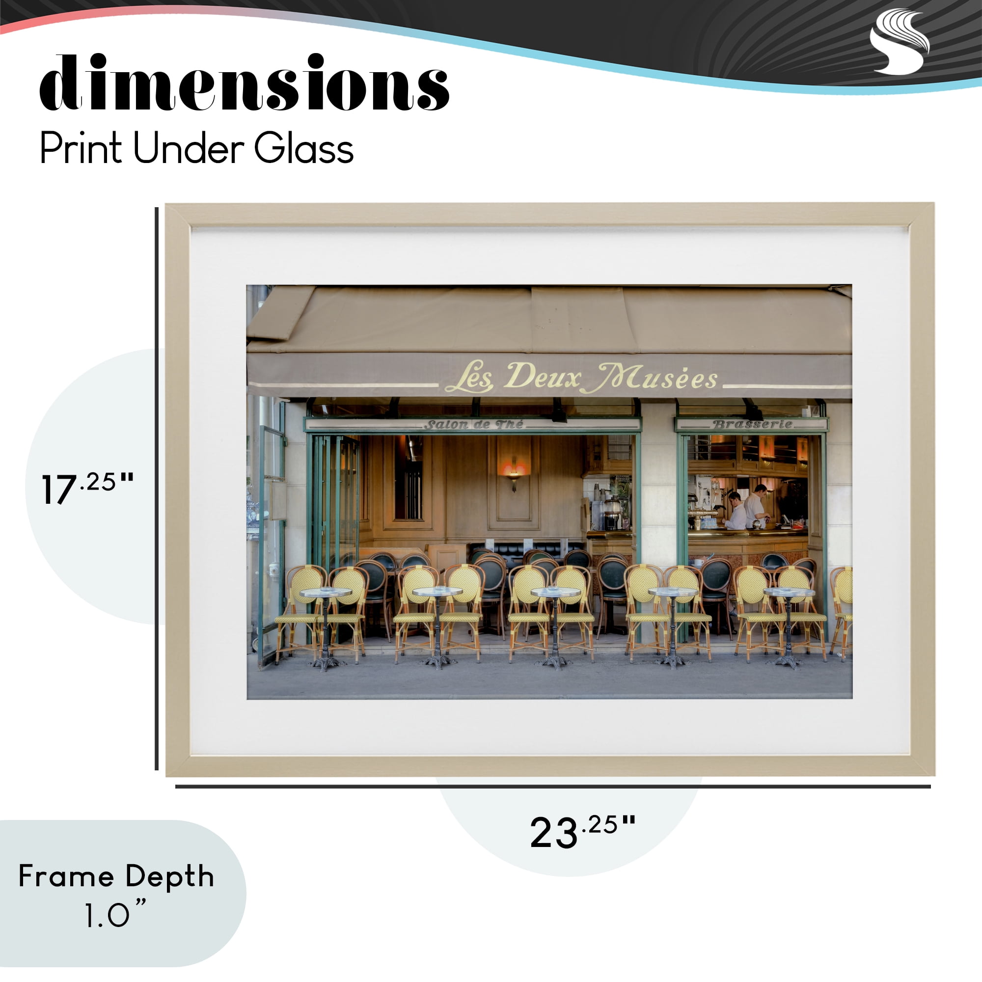 Stupell Industries Parisian Outdoor Seating Cafe Birch Framed Print Under Glass, design by Alan Blaustein