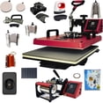 thumbnail image 1 of Combo 13 En 1 EV Technologies plancha sublimacion color roja y 150 articulos, 1 of 8