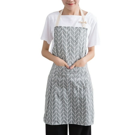 

Kitchen Decor and Supplies Fashion Men Women Solid Cooking Kitchen Restaurant Bib Apron Dress With Pocket