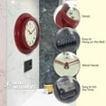 thumbnail image 6 of Infinity Instruments Retro Escape Plastic 9.75" Indoor Wall Clock with Silent Movement, Red, 6 of 7