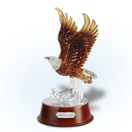 The Bradford Exchange Majestic Reflections Art Glass Sculpture: Soaring Grace 9-inches