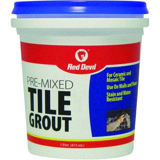 Azulejo blanco Grout Red Devil 0428, premezclado, 473 ml, para reparaciones