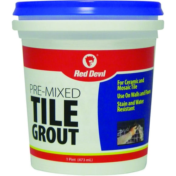 Azulejo blanco Grout Red Devil 0428, premezclado, 473 ml, para reparaciones