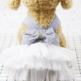 thumbnail image 4 of KDFJPTH Mesh Suspender Cat Dress Striped Clothing Skirt Pet Dog Clothing Supplies Pet Poodle Dog Sweater Mamas Boy Dog Shirt for Small Dogs Girl Dog Med Girl for Wedding for, 4 of 7