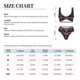 thumbnail image 2 of Kdxio Ripe Red Cherry Print Women's 2 Piece High Waisted Wrap Spaghetti Strap Summer Swimsuit Bikini Set-Large, 2 of 5