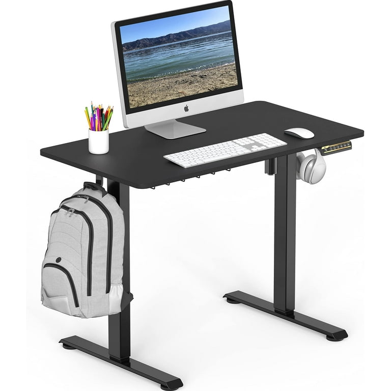 SHW 40 Inch Electrical Standing Desk with Raising Lift and Adjustable Height Walmart