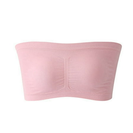 

Bandeau Bra Strapless Seamless Bra Padded Stretchy Chest Wrapper Removable Padding Bralette Women Tube Top Bra Summer Dress Wild Underwear