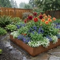 thumbnail image 4 of Corrugated Metal Garden Edging, 10" H x 20 Ft L Flexible Landscape Border for Flower Beds, Lawn, Driveway & Yard, Rust-Resistant Steel with No-Dig Installation, 4 of 6
