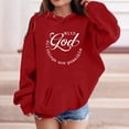 thumbnail image 2 of XEGLSBU Hoodies for Girls 10-12 Baggy Preppy Girl's Boy's Hoodie Long Sleeve Soft Sweatshirt Graphic Hoody Kids Cute Pullovers Top Clothes For Girls d-Red Size 4-5 Years, 2 of 4