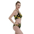 thumbnail image 4 of Fotbe Women'S Bees And Sunflowers Print Bikini High Waisted Swimsuit Two Piece Bathing Suit Swimming Suit Swimwear, 4 of 8