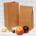 thumbnail image 5 of Prime Line Packaging Disposable Kraft Paper Bags, Brown Lunch Bags Extra Small for Takeout Goodies, Groceries, Snacks, Treats, Party Favors, Bulk, 5x3.13x9.75 (4LB), 5 of 5