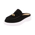 thumbnail image 2 of Women's 2026 Summer Loafers Ethnic Rhinestone Accent Closed Toe Mules Soft Sole Lightweight Cushioned Orthopedic Arch Support Wide Toe Box Comfort Walking Daily Footwear Black 41, 2 of 7