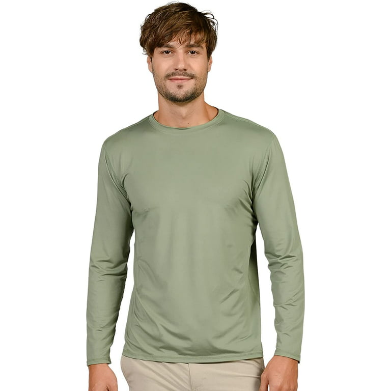 Ingear Dry Fit Swim Shirts for Men UV Sun Protective Rash Guard Workout Shirts, Men's, Size: Medium, Green