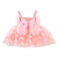 thumbnail image 1 of Bébé Filles Robe 3D Papillon Ruché Sans Manches Couches Robe Cami Été Vêtements Décontractés Robe Princesse, 1 of 7