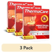 (3 pack) ThermaCare Menstrual Cramp Pain Relief Heat Wraps, 4 Ct