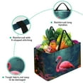 thumbnail image 3 of Flamingo Large Capacity Reusable Oxford Cloth Grocery Basket - Foldable Shopping Bag for Picnics & Shopping, 3 of 7
