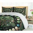 thumbnail image 3 of Ambesonne Green Duvet Cover Set, Tree of Life Enhance Night, Queen, Black Ecru Fern Green, 3 of 5