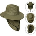 thumbnail image 2 of ZHENHONG Bucket Hats for Men Men Mountaineering Fishing Camouflage Hood Rope Outdoor Shade Foldable Casual Bucket Hat Sun Hats, 2 of 2