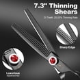 thumbnail image 3 of Kit de Tijeras para Grooming de Perros GLADOG 7" Titanio 5 en 1 Negro, 3 of 5