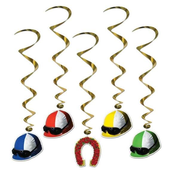 Beistle - Jockey Helmet Whirls - 3' 1" - Pack of 6