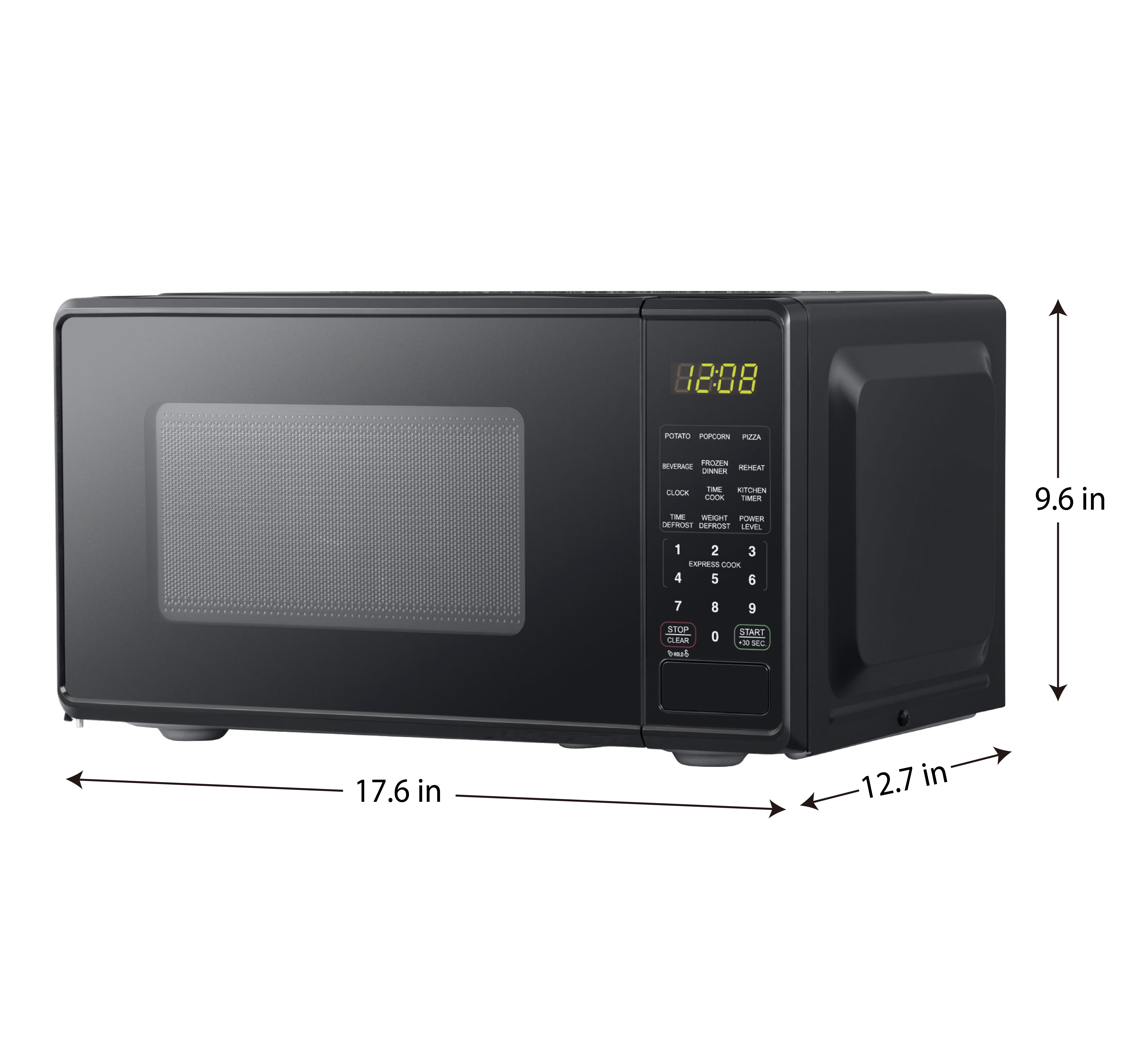 Mainstays 0.7 Cu ft Compact Countertop Microwave Oven, Black - 2