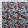 thumbnail image 3 of oneOone Polyester Lycra Dark Teal Green Fabric Chevron Ikat Quilting Supplies Print Sewing Fabric By The Yard 56 Inch Wide, 3 of 4