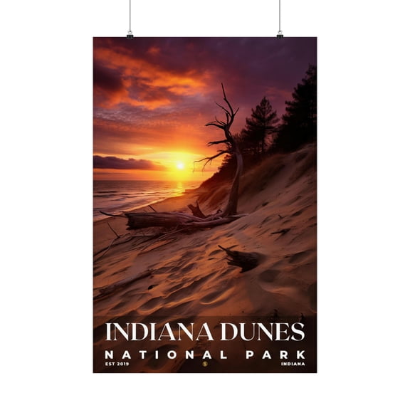 ELNEIT - Indiana Dunes National Park Poster, Unframed Matte Paper, S10