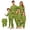 Gothic Black Bat Lime Green All Over Print, variant on Spooky Black Bat Lime Green Family Halloween Pajamas Matching Sets Gothic Vine Sleepwear Loungewear Outfits for Men Women Couples