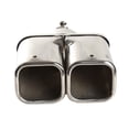 thumbnail image 5 of 63mm Exhaust Tips Muffler Stainless Steel Car Exhaust Tail Pipe Double Outlet Square Mouth End Pipe Silver, 5 of 6