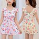 thumbnail image 2 of Rosa talla única (estiramiento adecuado para niños de 4 a 10 años, peso 25 kg) traje de baño para niñas vestido lindo de una pieza para niños pequeños traje de baño de princesa estilo centro turístico, 2 of 8