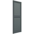 thumbnail image 3 of Ekena Millwork 12 in. W x 46 in. H Builders Edge, TailorMade Cathedral Top Center Mullion, Open Louver Shutters, Includes MaSChing Installation Spikes (Per Pair), 419 - Storm Cloud, 3 of 12