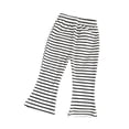 thumbnail image 3 of RUTAYY Girls Flare Pants Striped Print Elastic Waist Kid Trousers Casual Daily Wear White, 3 of 3