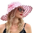 thumbnail image 5 of Women's Vintage Foldable Sun Hat Beach Garden Travel UV Protection/Light Pink, 5 of 7