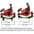 thumbnail image 3 of Zoom HB-100 MTB Line Pulling Hydraulic Disc Brake Calipers Front + Rear, Aluminum Alloy Mountain Bike Hydraulic Disc Brake with is/PM Universal Caliper Adapter for XC Trail, e-Bike, Fat Bike, 3 of 8