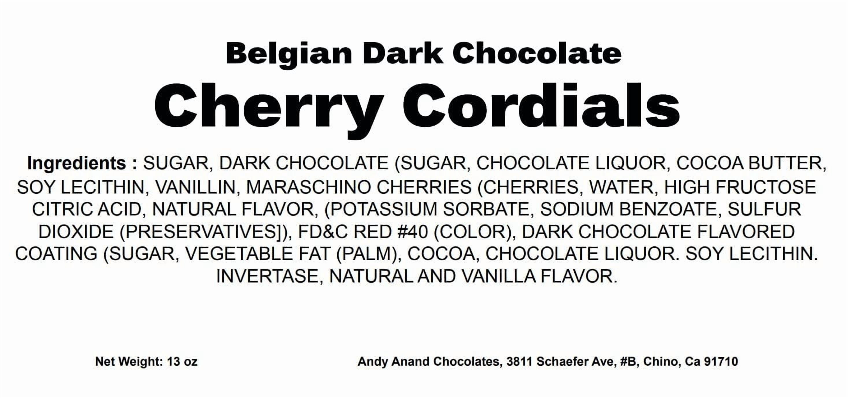 Andy Anand Vegan Belgian Dark Chocolate Cherry Cordials | Luxurious Gift Box | Indulgent, Decadent, Amazingly Delicious | Whole Cherry, Exploding with Flavor (48 Pcs)