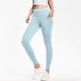 thumbnail image 5 of 3 Pack High Waisted Leggings for Women with Pockets Soft Active Tummy Control Pants for Yoga Running & Daily Wear Blue 2XL, 5 of 7