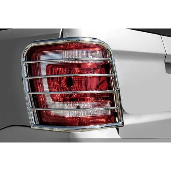 Black Horse Tail Light Guards Stainless Steel Compatible with 2009-2014 Ford F-150-7FDF1SS